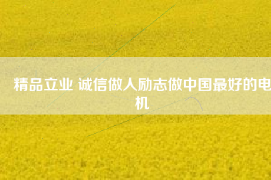 精品立業(yè) 誠信做人勵志做中國最好的電機(jī)
          